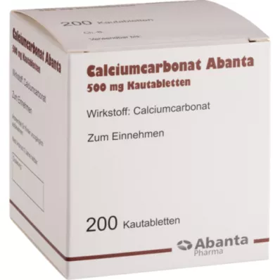 CALCIUMCARBONAT ABANTA 500 mg purutabletit, 200 kpl