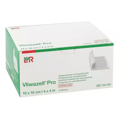 VLIWAZELL Pro superabsorb.compress.sterile 10x10 cm, 10 kpl