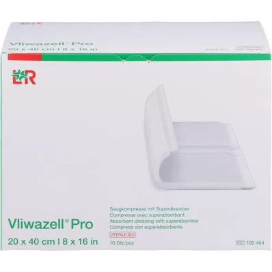 VLIWAZELL Pro superabsorb.compress.sterile 20x40 cm, 10 kpl