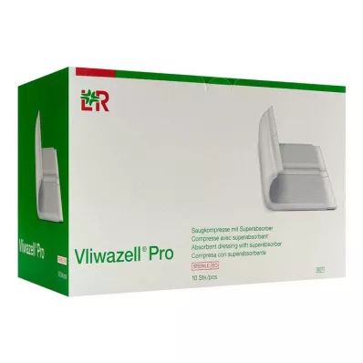 VLIWAZELL Pro superabsorb.compress.sterile 20x40 cm, 10 kpl