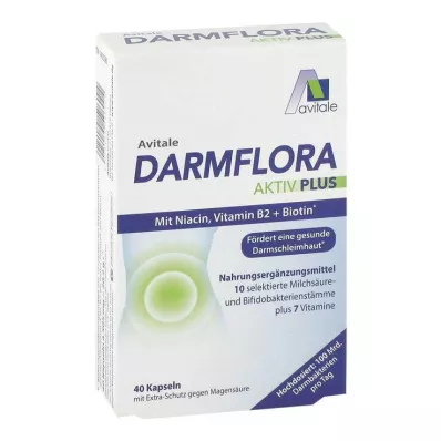 Intestinal Flora Active Plus 100 miljardia bakteeria + 7 vitamiinia, 40 kpl