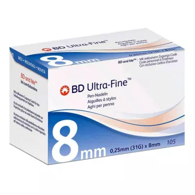 BD Erittäin hienot kynäneulat, 8 mm 31 G (105 kpl) BD Erittäin hienot kynäneulat, 8 mm 31 G (105 kpl)