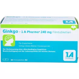 GINKGO-1A Pharma 240 mg kalvopäällysteisiä tabletteja, 60 kapselia