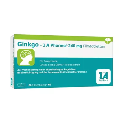 Ginkgo – 1 A Pharma® 240 mg kalvopäällysteinen tabletti, 60 kpl