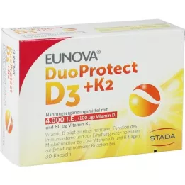 EUNOVA DuoProtect D3+K2 4000 I.U./80 μg kapselit, 30 kpl
