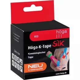 HÖGA-K-TAPE Silk 5 cmx5 m l.fr.red kinesioteippi, 1 kpl