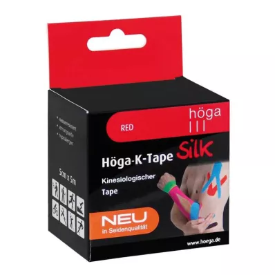 Höga-K-Tape Silk 5 cmx5 m punainen kinesiologi. teippi, 1 kpl Höga-K-Tape Silk 5 cmx5 m punainen kinesiologi. teippi, 1 kpl