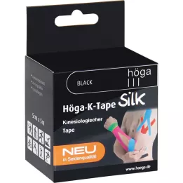 HÖGA-K-TAPE Silk 5 cmx5 m l.fr.musta kinesioteippi, 1 kpl