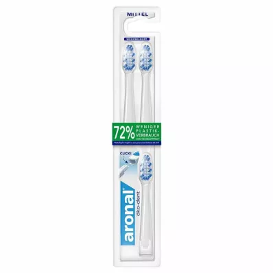 Aronal öko dent vaihdettavat päät medium, 3 kpl Aronal öko dent vaihdettavat päät medium, 3 kpl
