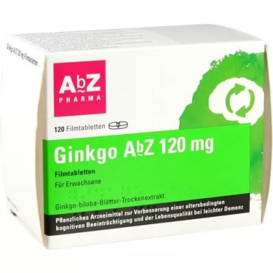 GINKGO AbZ 120 mg kalvopäällysteiset tabletit, 120 kpl