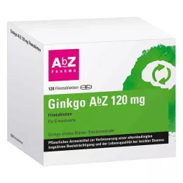 Ginkgo AbZ 120 mg kalvopäällysteiset tabletit, 120 kpl