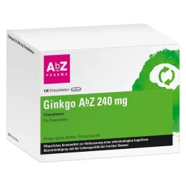 Ginkgo AbZ 240 mg kalvopäällysteiset tabletit, 120 kpl