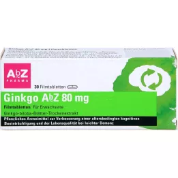 GINKGO AbZ 80 mg kalvopäällysteiset tabletit, 30 kpl
