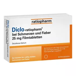 DICLO-RATIOPHARM kipuun ja kuumeeseen 25 mg FTA, 20 kpl