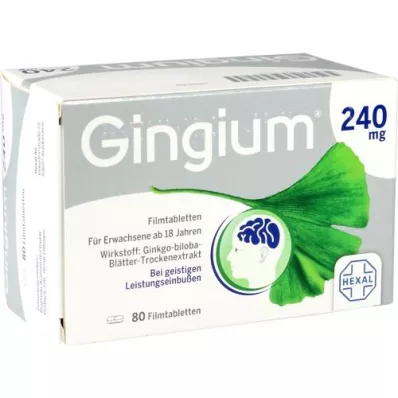 GINGIUM 240 mg kalvopäällysteiset tabletit, 80 kpl