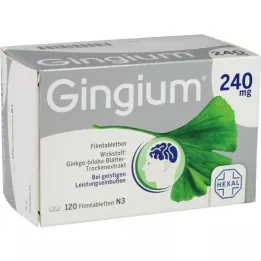 GINGIUM 240 mg kalvopäällysteiset tabletit, 120 kpl