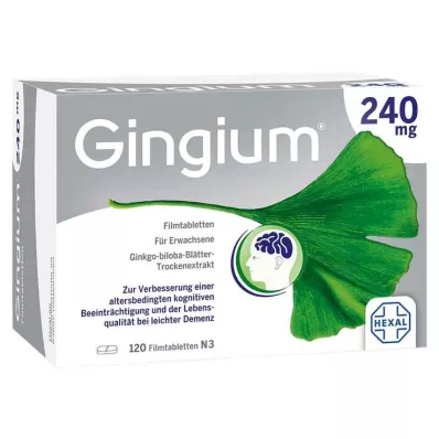 GINGIUM 240 mg kalvopäällysteiset tabletit, 120 kpl