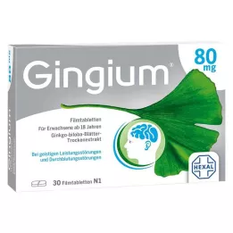 Gingium 80 mg kalvopäällysteiset tabletit, 30 kpl