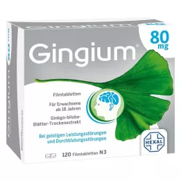 Gingium 80 mg kalvopäällysteiset tabletit, 120 kpl