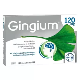Gingium 120 mg kalvopäällysteiset tabletit, 30 kpl