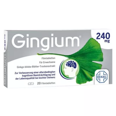 GINGIUM 240 mg kalvopäällysteiset tabletit, 20 kpl