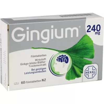 GINGIUM 240 mg kalvopäällysteiset tabletit, 60 kpl