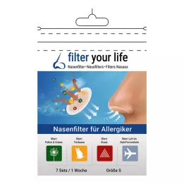 FILTER YOUR LIFE Nenäsuodatin allergikoille, koko S, 7X2 kpl