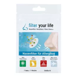 FILTER YOUR LIFE Nenäsuodatin allergikoille koko M, 7X2 kpl