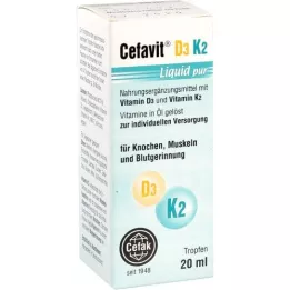 CEFAVIT D3 K2 nestemäinen puhdas tippa suun kautta otettavaksi, 20 ml