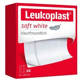 LEUKOPLAST pehmeä valkoinen kipsi 8x10 cm, 10 kpl