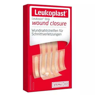 Leukoplast Leukosan Strip steriili 6x38 mm / 6x75 mm, 9 kpl