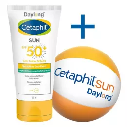 CETAPHIL Sun Daylong SPF 50+ sens.gel-fluid kasvoille, 50 ml