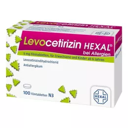 LEVOCETIRIZIN HEXAL allergioita varten 5 mg kalvopäällysteiset tabletit, 100 kpl