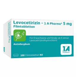 Levosetiritsiini – 1 A Pharma® 5 mg kalvopäällysteinen tabletti, 100 kpl