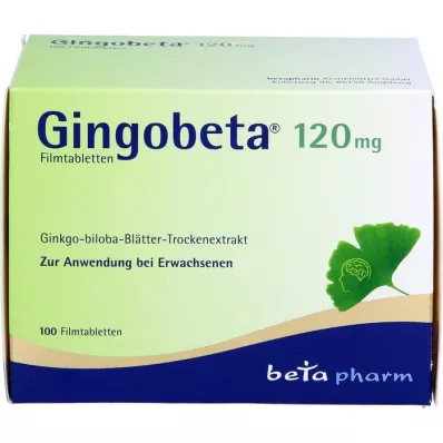 GINGOBETA 120 mg kalvopäällysteiset tabletit, 100 kpl