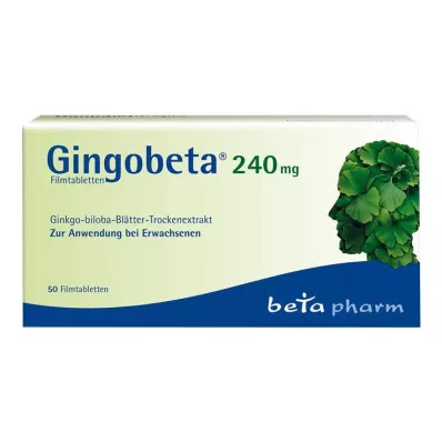 GINGOBETA 240 mg kalvopäällysteiset tabletit, 50 kpl