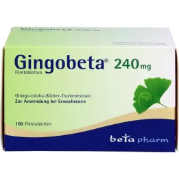 GINGOBETA 240 mg kalvopäällysteiset tabletit, 100 kpl