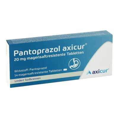 Pantoprazole axicur® 20 mg tabletit, 14 kpl