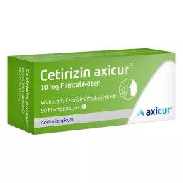 Cetirizin axicur® 10 mg kalvopäällysteiset tabletit, 50 kpl