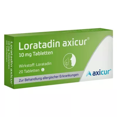 LORATADIN axicur 10 mg tabletit, 20 kpl LORATADIN axicur 10 mg tabletit, 20 kpl
