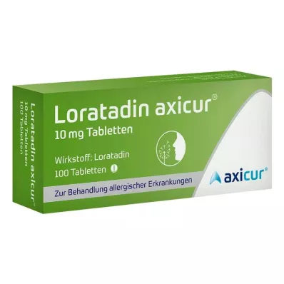 Loratadine axicur 10 mg tabletit, 100 kpl Loratadine axicur 10 mg tabletit, 100 kpl