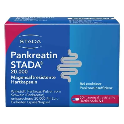 PANKREATIN STADA 20 000 enterokovaa kapselia, 50 kpl