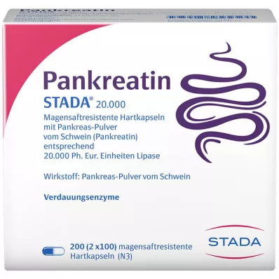 PANKREATIN STADA 20.000 enterokovaa kapselia, 200 kpl