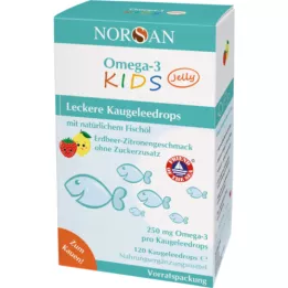 NORSAN Omega-3 Kids Jelly Dragees Stock Pack, 120 kpl