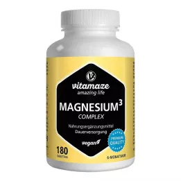 MAGNESIUM 350 mg kompleksisitraatti/oksidi/hiili.vegaani, 180 kpl