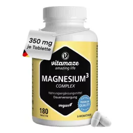 MAGNESIUM 350 mg kompleksisitraatti/oksidi/hiili.vegaani, 180 kpl