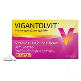 VIGANTOLVIT D3-vitamiini K2 kalsium kalvopäällysteiset tabletit, 30 kapselia