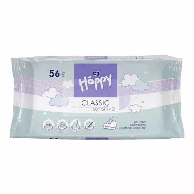BELLA Happy Baby kosteuspyyhkeet herkästi napsahtavat, 56 kpl