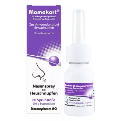 MOMEKORT 50 μg/suihke nenäsumutteen suspensio 60 aikuista, 10 g MOMEKORT 50 μg/suihke nenäsumutteen suspensio 60 aikuista, 10 g