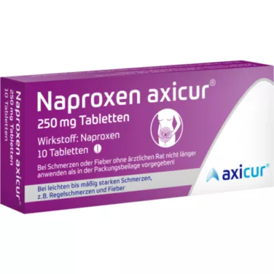 NAPROXEN axicur 250 mg tabletit, 10 kpl